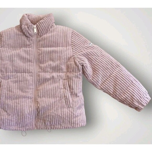 Koolaburra by Ugg Corduroy Ribbed Coat Puffer Jacket Size L Dusty Pink - Picture 3 of 9